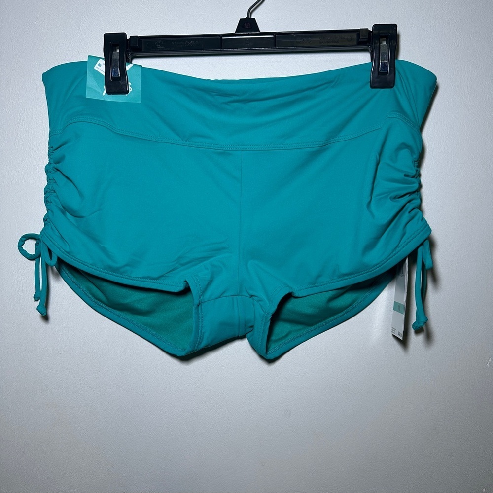 Beach House NWT Adjustable Side Tie Swimsuit Bottoms Size 16 Turquoise